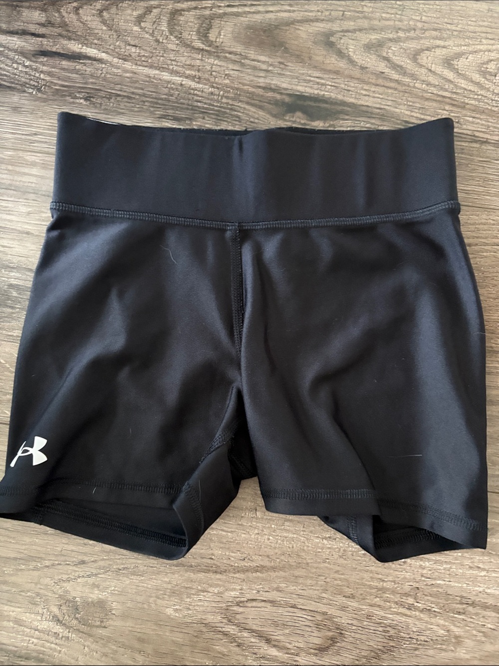 Under Armour Women's Black High-Rise Bike Shorts
